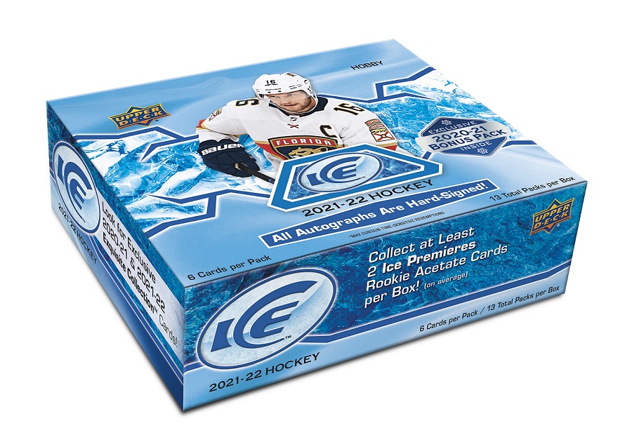 2021-22 Upper Deck Ice Hockey Hobby 12-Box INNER Box Case